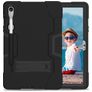 Xccess Survivor Essential Samsung Galaxy Tab S9 Hülle Kunststoff,Silikon Backcover + Stifthalter + Ständer - Schwarz