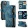 CaseMe C30 iPhone 13 Klapphülle Portemonnaie - Blau