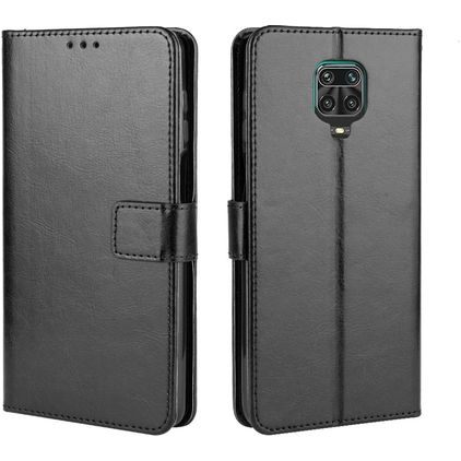 Mobigear Wallet Xiaomi Redmi Note 9S Hülle Klapphülle Geldbörse - Schwarz