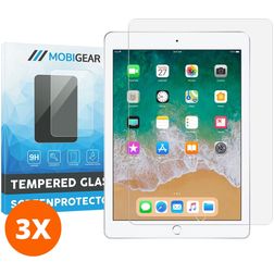 Mobigear iPad 6 (2018) Panzerglas Displayschutz - Hüllenfreundlich (3er Pack)