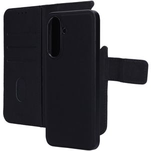 Mobiparts Samsung Galaxy A37 Hülle Echtes Leder Abnehmbare 2in1 Klapphülle Geldbörse - Schwarz
