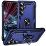 Mobigear Armor ring Samsung Galaxy S25 FE Hülle Hardcase Backcover Stoßfest mit Ringhalter - Blau