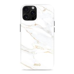 MIO iPhone 16 Pro Max MagSafe Hülle Hardcase Backcover - White Marble