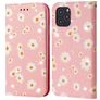 Mobigear Daisies iPhone 12 Pro Max Hülle Klapphülle Geldbörse - Pink
