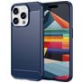 Mobigear Brushed Slim iPhone 15 Pro Hülle Flexibles TPU Backcover - Blau