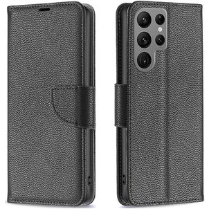 Mobigear Excellent Samsung Galaxy S23 Ultra Hülle Klapphülle Geldbörse - Schwarz