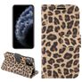 Mobigear Leopard iPhone 12 Mini Klapphülle Portemonnaie - Gelb