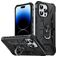 Mobigear Armor Ring iPhone 14 Pro Hardcase Backcover Shockproof mit Ringhalter - Schwarz