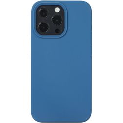 Mobigear Rubber Touch iPhone 14 Pro Silikon Hülle Backcover - Blau
