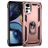 Mobigear Armor Ring Motorola Moto G22 Hülle Hardcase Backcover Stoßfest mit Ringhalter - Roségold