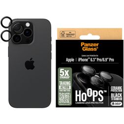 PanzerGlass Ceramic Hoops iPhone 16 Pro Gehärtetes Glas Kameralinsen Schutz - Hüllenfreundlich