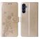 Mobigear Flowers Samsung Galaxy A17 Hülle Klapphülle Geldbörse - Gold