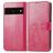 Mobigear Clover Google Pixel 7 Klapphülle Portemonnaie - Magenta