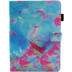 Mobigear Marble iPad 6 (2018) Hülle Klapphülle - Blau / Pink