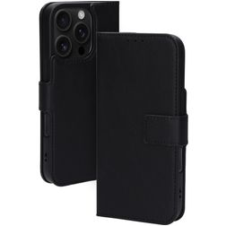 Mobiparts Classic Wallet MagSafe iPhone 16 Pro MagSafe Hülle Klapphülle Geldbörse - Schwarz
