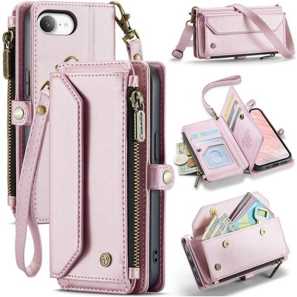 CaseMe C36 iPhone 17e Hülle Klapphülle Geldbörse - Pink