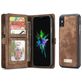 Caseme 008 iPhone XS Hülle Abnehmbare 2in1 Klapphülle Geldbörse - Braun