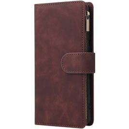 Mobigear Zipper Samsung Galaxy A71 Hülle Klapphülle Geldbörse - Braun Mobigear Zipper Samsung Galaxy A71 Hülle Klapphülle Geldbörse - Braun