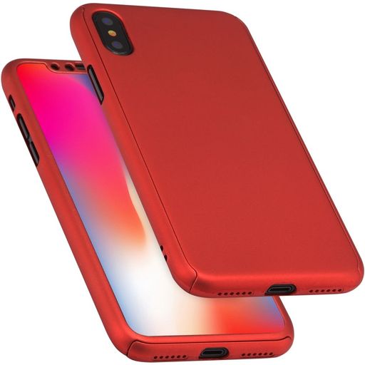 Mobigear TriGuard iPhone XS Hülle Hardcase Backcover - Rot