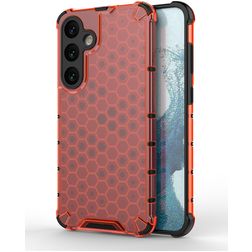 Mobigear Honeycomb Samsung Galaxy S24 Plus Hardcase Backcover Shockproof - Rot