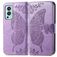 Mobigear Butterfly OnePlus Nord 2 Hülle Klapphülle Geldbörse - Lila