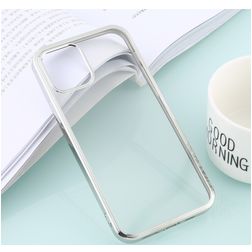 Mobigear Royal iPhone 12 Pro Max Hülle Flexibles TPU Backcover - Transparent / Silber