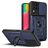 Mobigear Armor Ring Cam Slide Samsung Galaxy M53 Hülle Hardcase Backcover Stoßfest mit Ringhalter - Blau