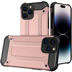 Mobigear Outdoor iPhone 15 Pro Hülle Hardcase Backcover Stoßfest - Roségold