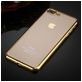Mobigear Royal iPhone 8 Plus Hülle Flexibles TPU Backcover - Transparent / Gold
