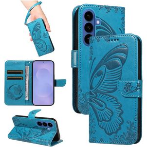 Mobigear Butterfly Samsung Galaxy S26 Hülle Klapphülle Geldbörse - Blau