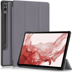 Mobigear Tri-Fold Samsung Galaxy Tab S9 Plus Klapphülle + Stylus-Halter - Grau