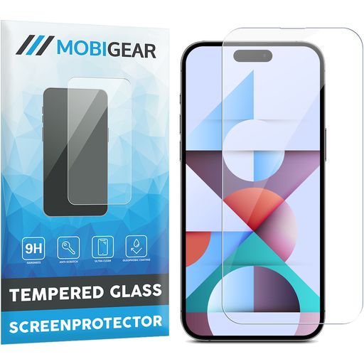 Mobigear iPhone 15 Pro Panzerglas Gehärtetes Glas Displayschutz - Hüllenfreundlich