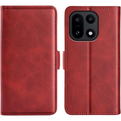 Mobigear Slim Magnet OnePlus 15 Hülle Klapphülle Geldbörse - Rot