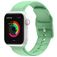 Mobigear Dashed Silikon Apple Watch Armband Dornschließe - 49/46/45/44 mm - Pastellgrün