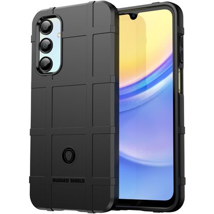 Mobigear Rugged Shield Samsung Galaxy A16 Hülle Flexibles TPU Backcover Stoßfest - Schwarz