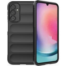 Mobigear Bumpy Samsung Galaxy A24 Hülle Flexibles TPU Backcover - Schwarz