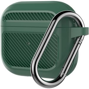 Mobigear Carbon Apple AirPods 3 Hülle Flexibles Silikon - Grün