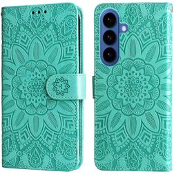 Mobigear Sunflower Samsung Galaxy S26 Hülle Klapphülle Geldbörse - Grün