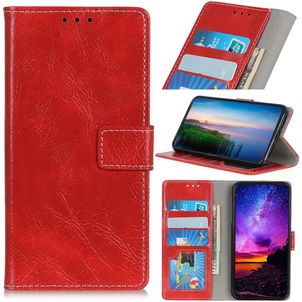 Mobigear Basic Samsung Galaxy A20e Hülle Klapphülle Geldbörse - Rot