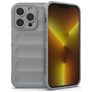 Mobigear Bumpy iPhone 14 Pro Hülle Flexibles TPU Backcover - Grau