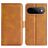 Mobigear Slim Magnet Google Pixel 11 Pro XL Hülle Klapphülle Geldbörse - Cognac
