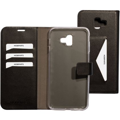 Mobiparts Classic Wallet Samsung Galaxy J6 Plus Klapphülle Portemonnaie - Schwarz