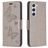 Mobigear Butterfly Samsung Galaxy S23 Hülle Klapphülle Geldbörse - Grau