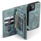 Caseme 008 iPhone 12 Mini Hülle Abnehmbare 2in1 Klapphülle Geldbörse - Blau