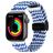 Mobigear Braided Mag Nylon Apple Watch Armband Magnetverschluss - 49/46/45/44 mm - Schwarz / Weiß