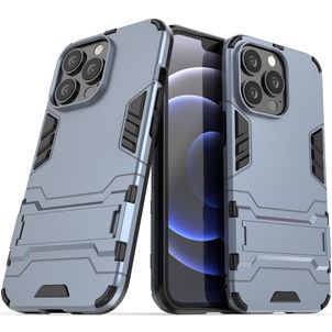 Mobigear Armor Stand iPhone 13 Pro Hülle Hardcase Backcover Stoßfest mit Ständer - Blau