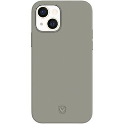 Valenta Snap Luxe iPhone 13 Hülle Echtes Leder Backcover - Grau