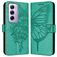 Mobigear Butterfly OPPO Reno 12 Pro Hülle Klapphülle Geldbörse - Grün
