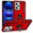 Mobigear Armor Ring Xiaomi Redmi Note 12 Pro Plus Hülle Hardcase Backcover Stoßfest mit Ringhalter - Rot