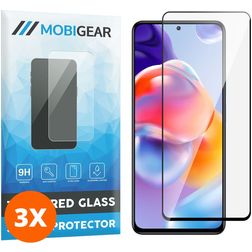 Mobigear Premium Xiaomi Redmi Note 11 Pro Plus 5G Panzerglas Displayschutz - Hüllenfreundlich - Schwarz (3er Pack)